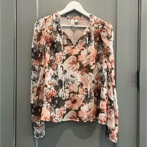 🌟 3/$25 Joie Sheer Floral Blouse - med